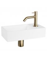 Differnz Solid fonteinset solid surface kraan gebogen mat goud