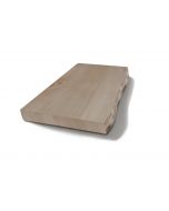 Gliss Design Wastafelblad massief hout met boomschors 60 cm Olie wit