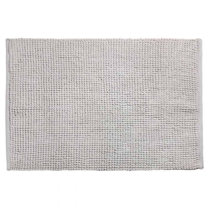 Differnz Candore badmat geschikt voor vloerverwarming 100% microfiber 50 x 80 cm licht grijs