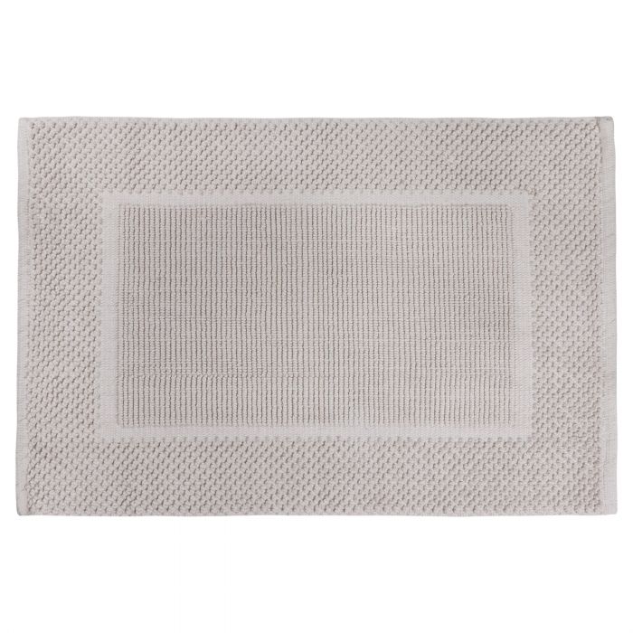 Differnz Basics badmat geschikt voor vloerverwarming 100% katoen 50 x 80 cm steengrijs