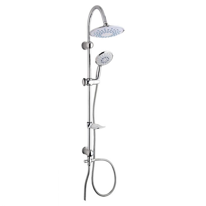 Differnz Trendline doucheset met grote stortdouche en losse handdouche ABS 20 x 20 x 105 cm chroom