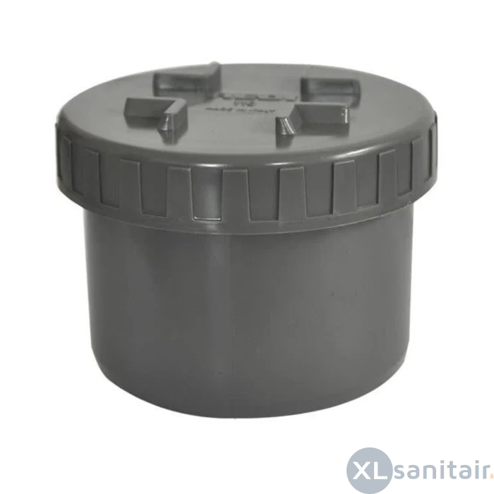  Eindstuk met schroefdeksel 50 mm PVC