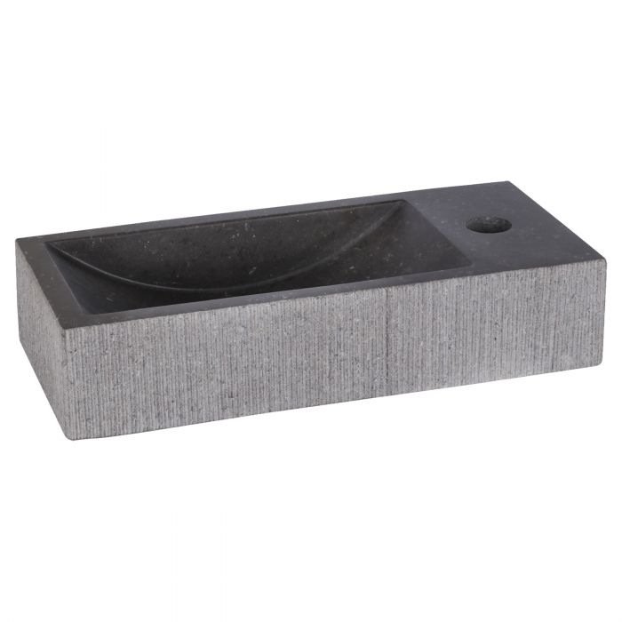 Differnz Ribble fontein bombai black natuursteen 38 x 18 x 8 cm