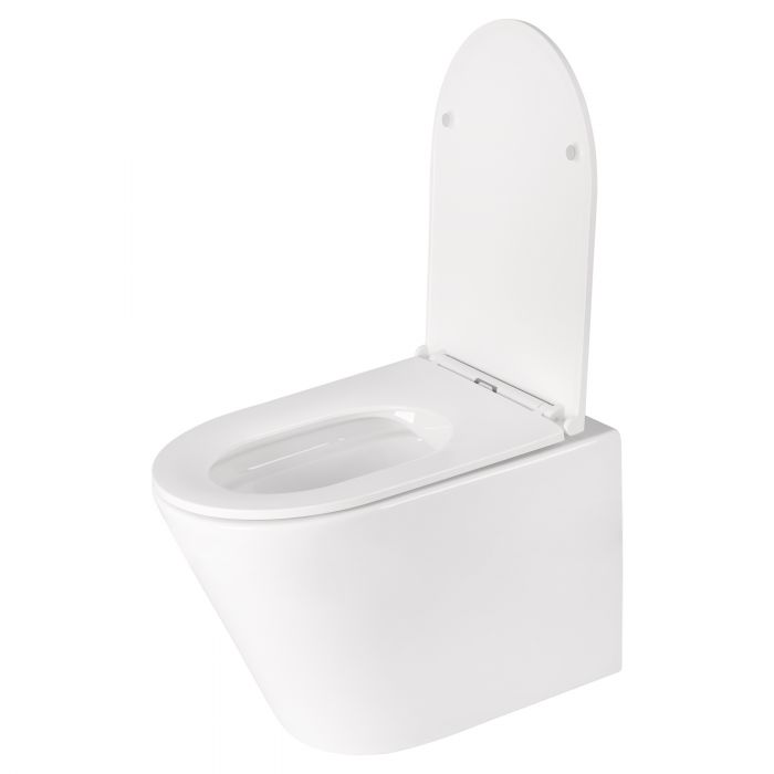 Differnz wand toilet rimless met zitting keramiek hoogglans wit 51.5 x 36.5 x 35.5 cm