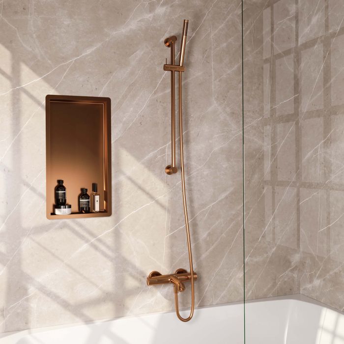 Brauer Copper Edition opbouw baddouche thermostaatkraan set