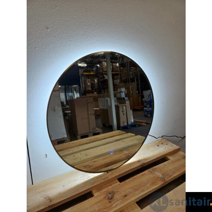 Badkamerspiegel Best Design Venetië Nancy LED Verlichting 60 x 60 cm Rond Mat Goud (rand los)