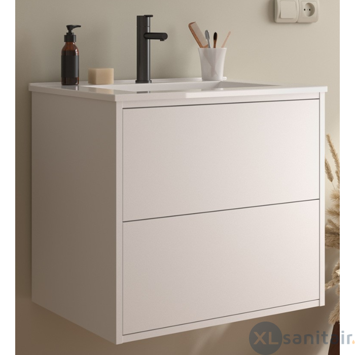 Badkamermeubelset Otis wit 60cm met dubbele lade