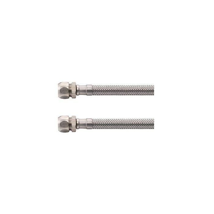 Riko Flexibele aansluitslang 15mm knel x 15mm knel 30 cm RVS