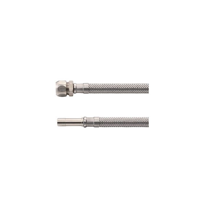 Riko Flexibele aansluitslang 10mm knel x M12 bu met pijpje 30 cm RVS
