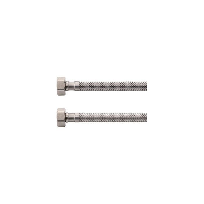 Riko Flexibele aansluitslang 1/2" bi x 1/2" bi 30 cm RVS
