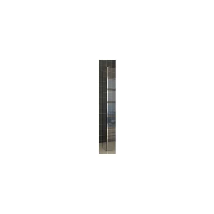 Wiesbaden Zijpaneel 40 x 200 cm met hoekprofiel voor inloopdouche chroom 10 mm NANO