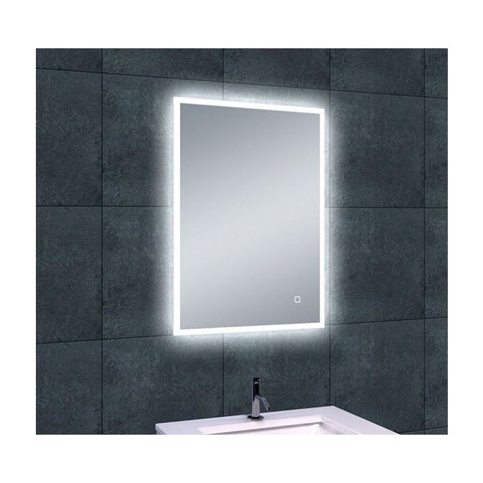 Wiesbaden Quatro spiegel rechthoek met LED, dimbaar en spiegelverwarming 70 x 50 cm