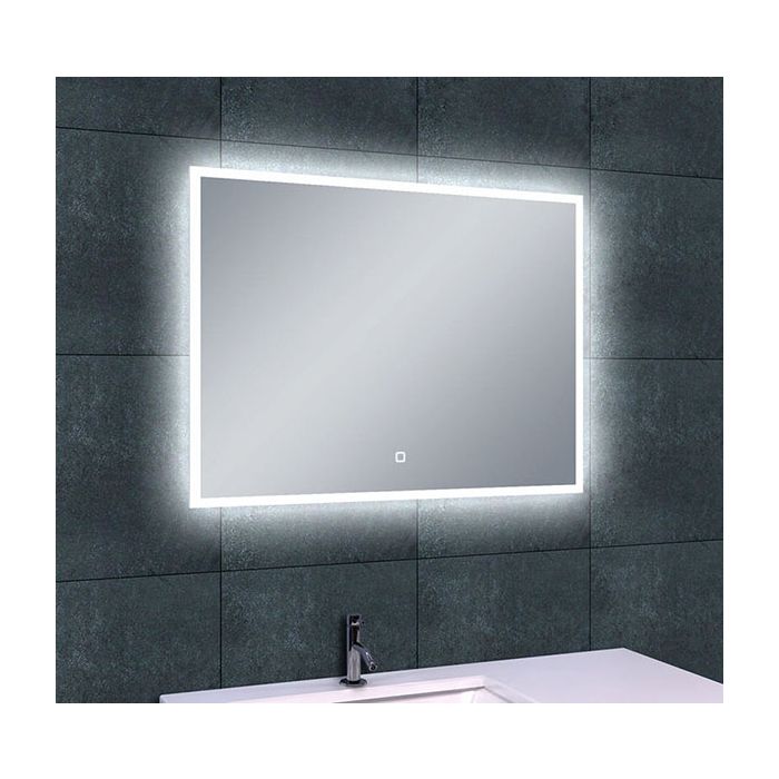 Wiesbaden Quatro spiegel rechthoek met LED, dimbaar en spiegelverwarming 80 x 60 cm