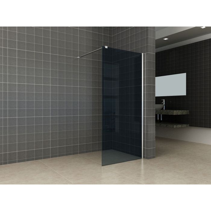 Wiesbaden inloopdouche met muurprofiel 800x2000 10mm NANO rookglas