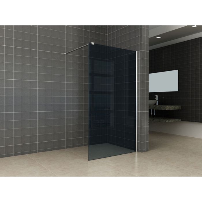 Wiesbaden inloopdouche met muurprofiel 1000x2000 10mm NANO rookglas
