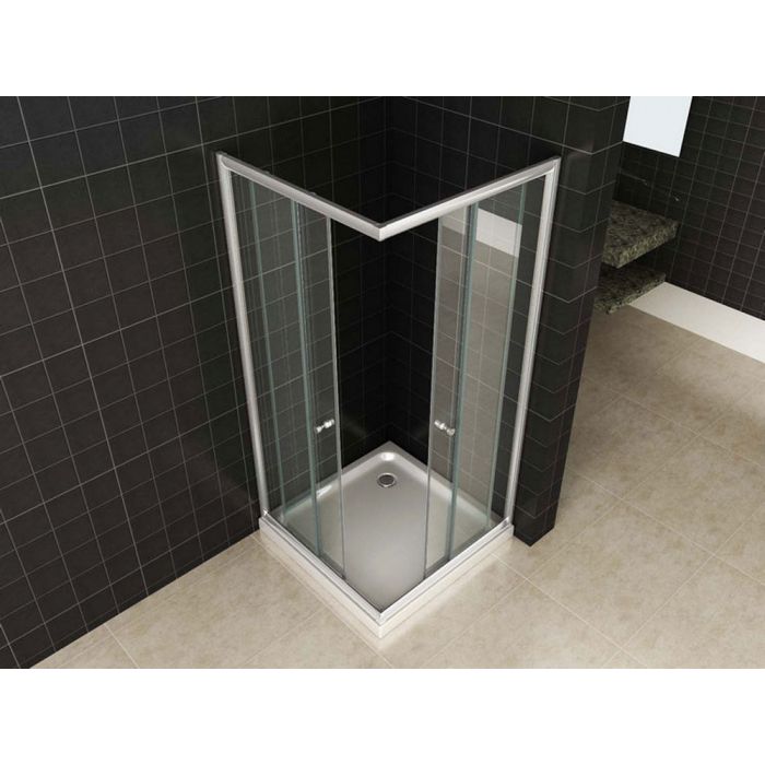 Wiesbaden Eco hoekinstap douchecabine 5mm 900x900x1900 helder glas