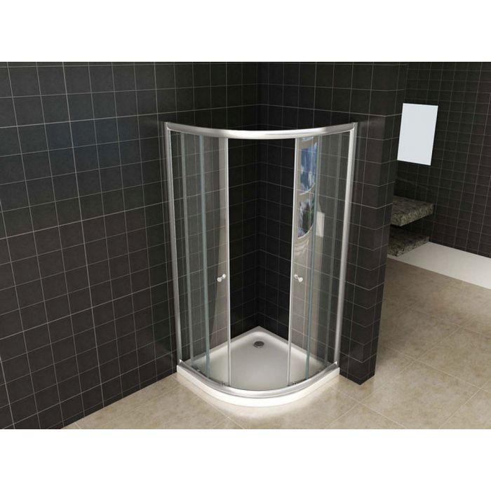 Wiesbaden Eco 1/4 ronde douchecabine 5mm 900x900x1900 helder glas