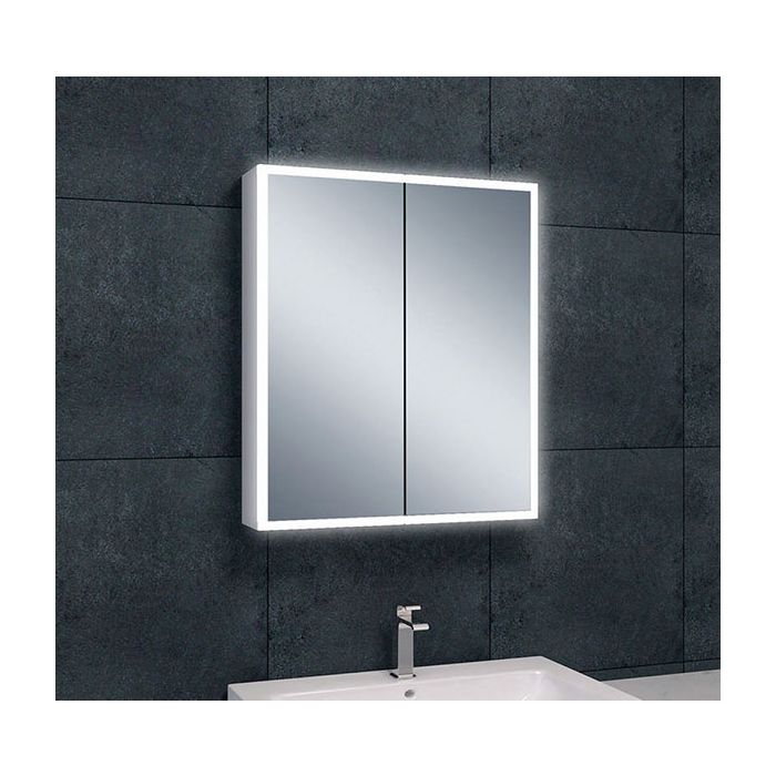 Wiesbaden Quatro spiegelkast met LED, dimbaar 60 x 70 x 13 cm
