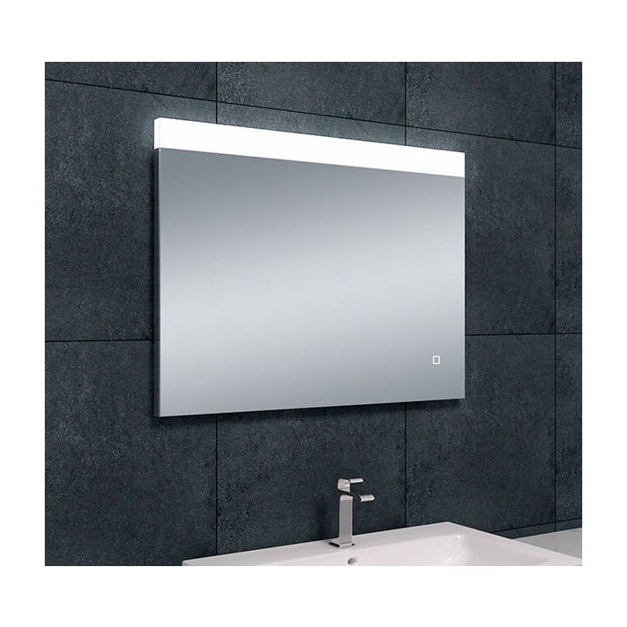 Wiesbaden Single spiegel rechthoek met LED, dimbaar en spiegelverwarming 80 x 60 cm