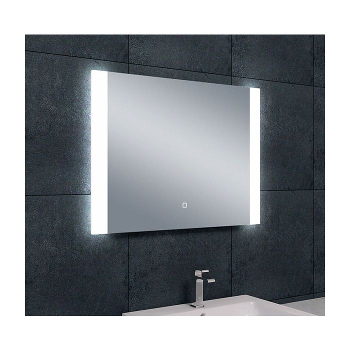 Wiesbaden Sunny spiegel rechthoek met LED, dimbaar en spiegelverwarming 80 x 60 cm