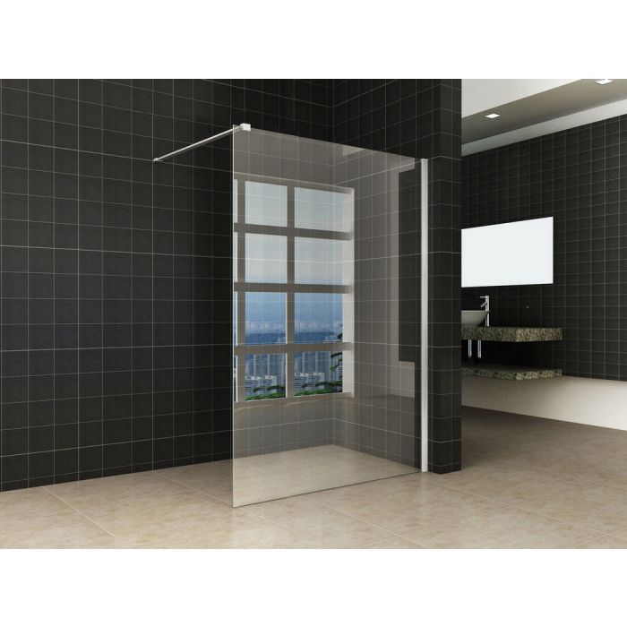 Wiesbaden inloopdouche + RVS profiel 1200x2000 10mm NANO glas
