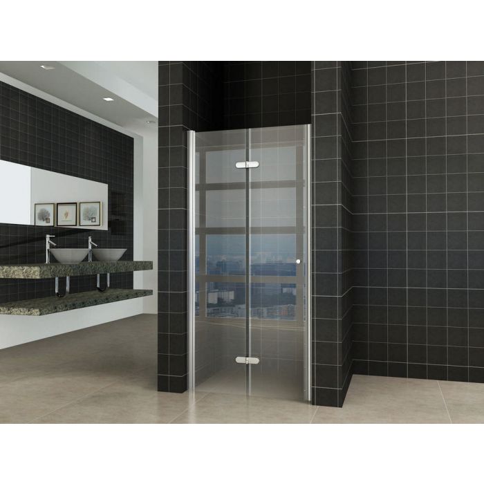 Wiesbaden vouwbare nisdeur 900x2000 links 8mm NANO glas