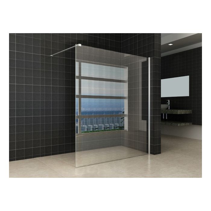 Wiesbaden inloopdouche + muurprofiel 1600x2000 8mm NANO glas