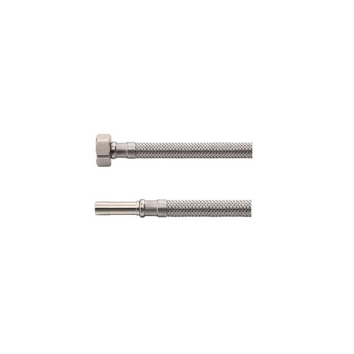 Riko Flexibele aansluitslang 1/2" bi x M10 bu met pijpje 30 cm RVS