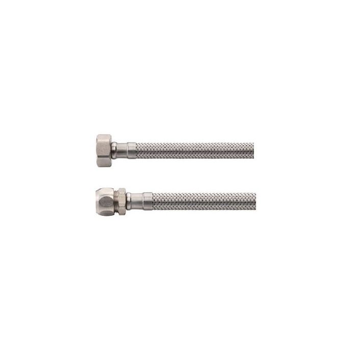 Riko Flexibele aansluitslang 1/2" bi x 15mm knel 60 cm RVS