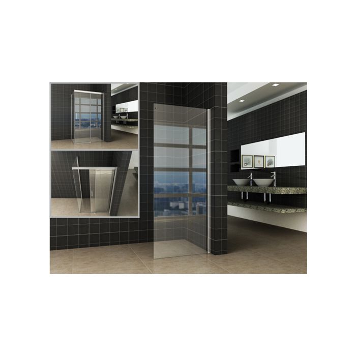 Wiesbaden Side zijwand voor Softclose 2.0 schuifdeur en Slide nisdeur 80 cm 8 mm Nano