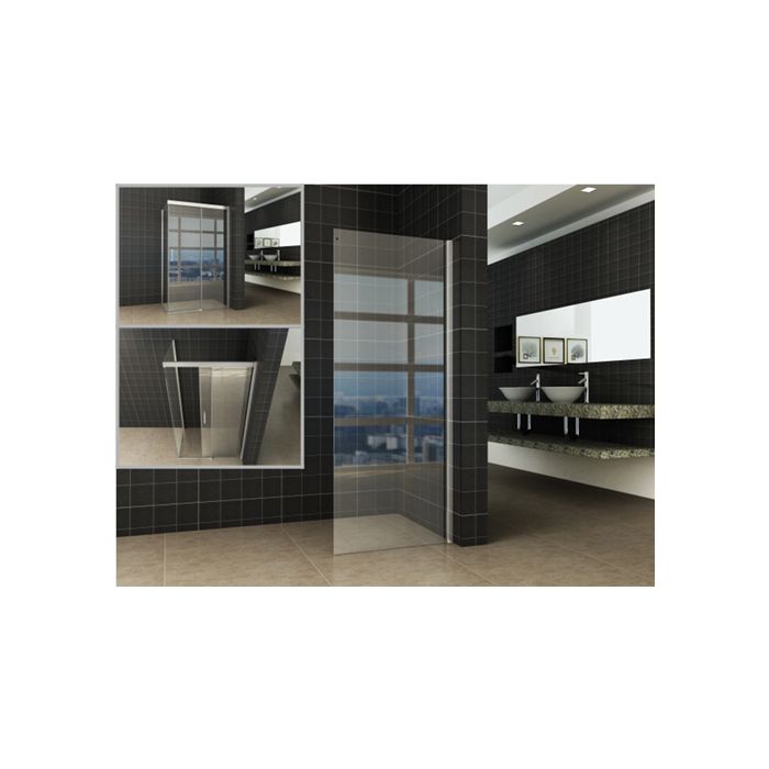 Wiesbaden Side zijwand voor Softclose 2.0 schuifdeur en Slide nisdeur 120 cm 8 mm Nano