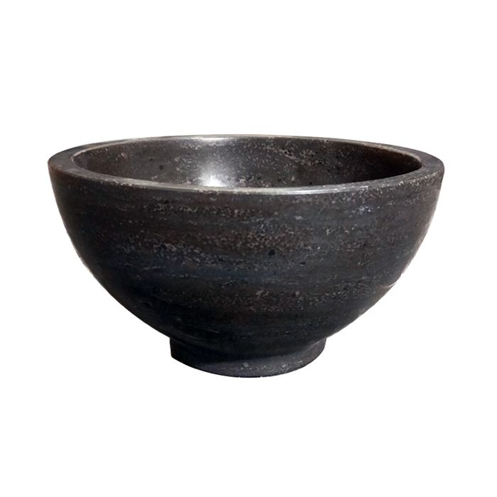 Wiesbaden Raw waskom rond 20x11 cm hardsteen gezoet