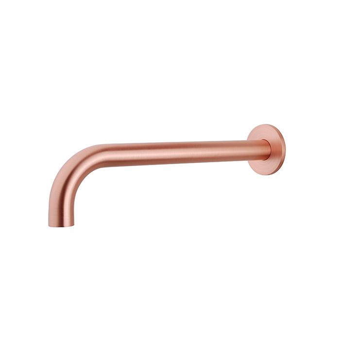 Wiesbaden inbouw-uitloop rond 30cm 1/2'' geborsteld koper