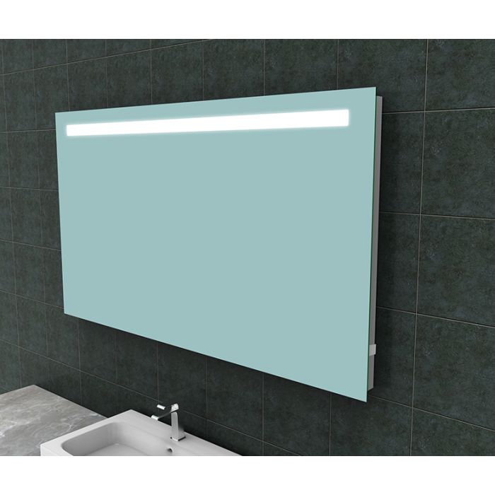 Wiesbaden Tigris spiegel rechthoek met LED en stopcontact 140 x 80 cm