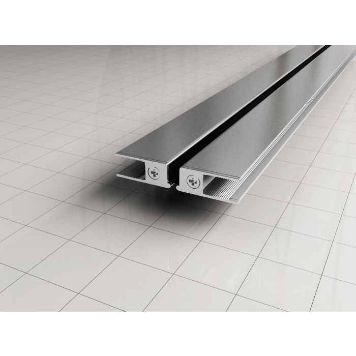 Wiesbaden set magneetstrip voor 1/4 cabine met 2 draaideuren 8mm chroom