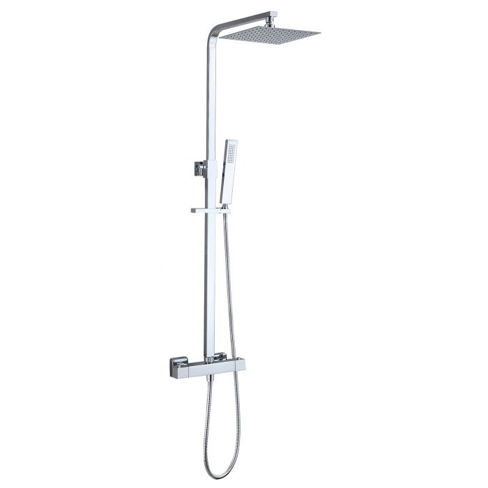 Wiesbaden Twenty eco thermostatische regendoucheset opbouw vierkant chroom