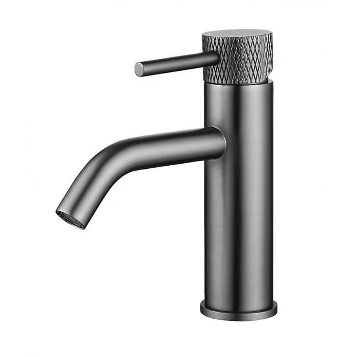 Wiesbaden Ribbd wastafelmengkraan gunmetal