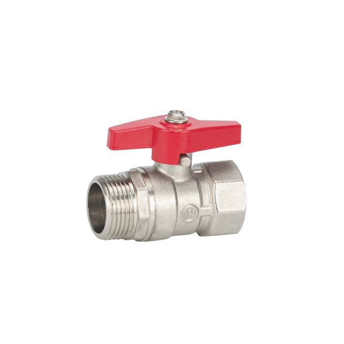 Wiesbaden Kogelstopkraan met vlindergreep draad 3/4"F x 3/4"M