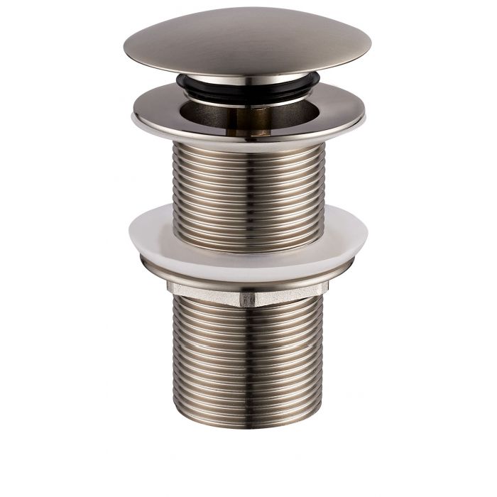 Wiesbaden Caral clickwaste afvoerplug verlengd 5/4" geborsteld staal