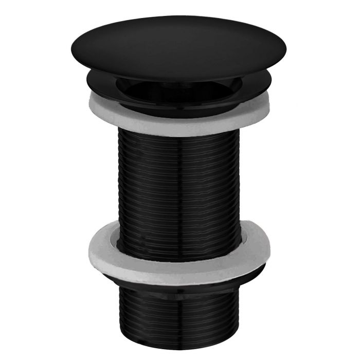 Wiesbaden Caral open afvoerplug verlengd 5/4" mat zwart