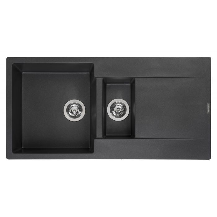 Reginox Amsterdam 15 black silvery spoelbak