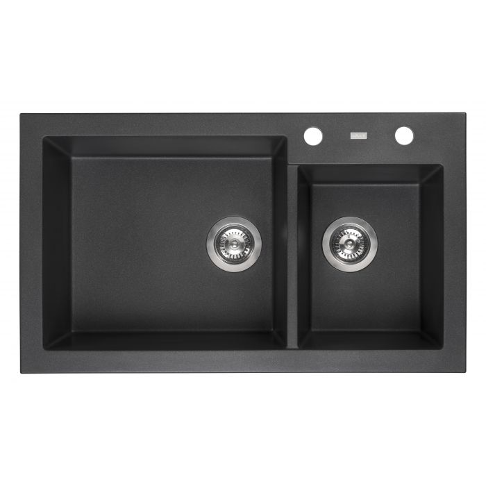 Reginox Amsterdam 25 black silvery spoelbak