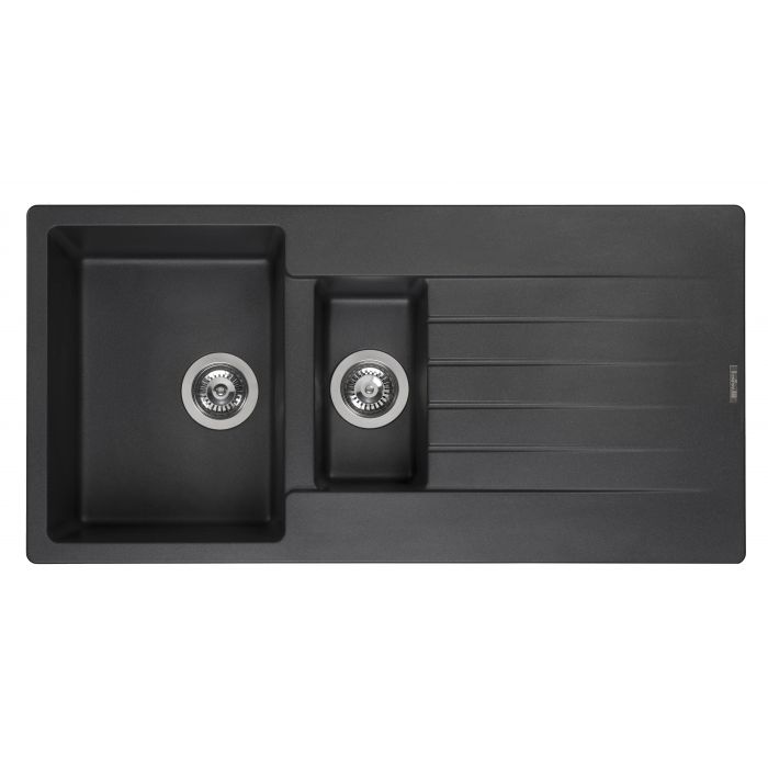 Reginox Harlem 15 black silvery spoelbak
