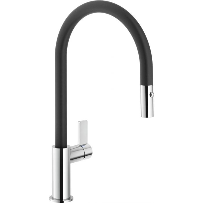 Reginox Black keukenkraan gebogen mat zwart design kraan
